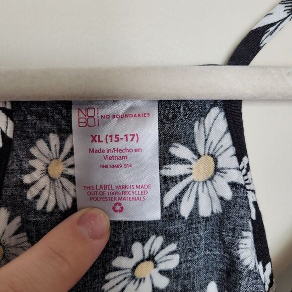 Floral Daisy Racerback Tank Top Camisole Juniors Extra Large Y2K 90s Sunflower - Picture 7 of 7